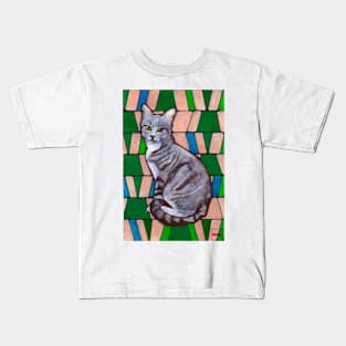 Stripy Cat Kids T-Shirt